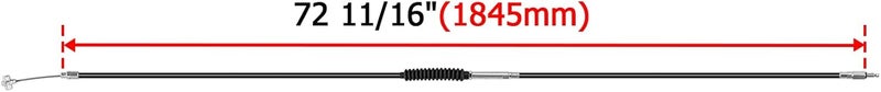 MoFun خط كابل القابض 72 11/16" من الفولاذ المقاوم للصدأ متوافق مع هارلي داينا 2006-2017 سوفتيل 2007-2017 تورينغ 2007، لمقود 16"-18"، أسود - Image 5